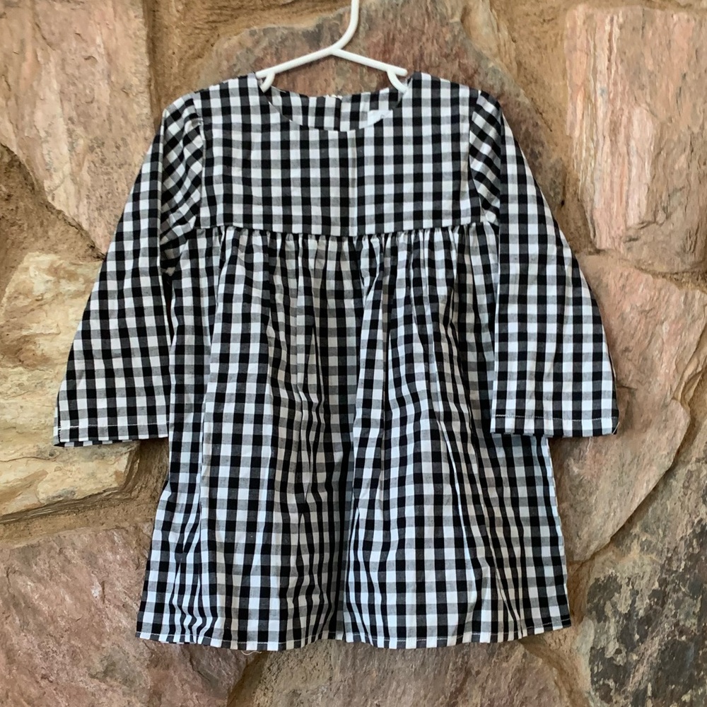 Black and white checkered dress